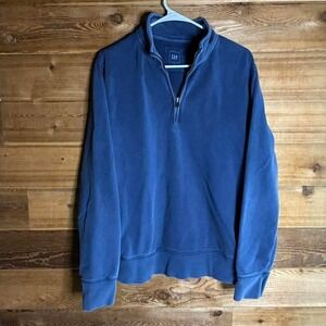 Y2K Gap navy blue quarter zip sweatshirt #preppy